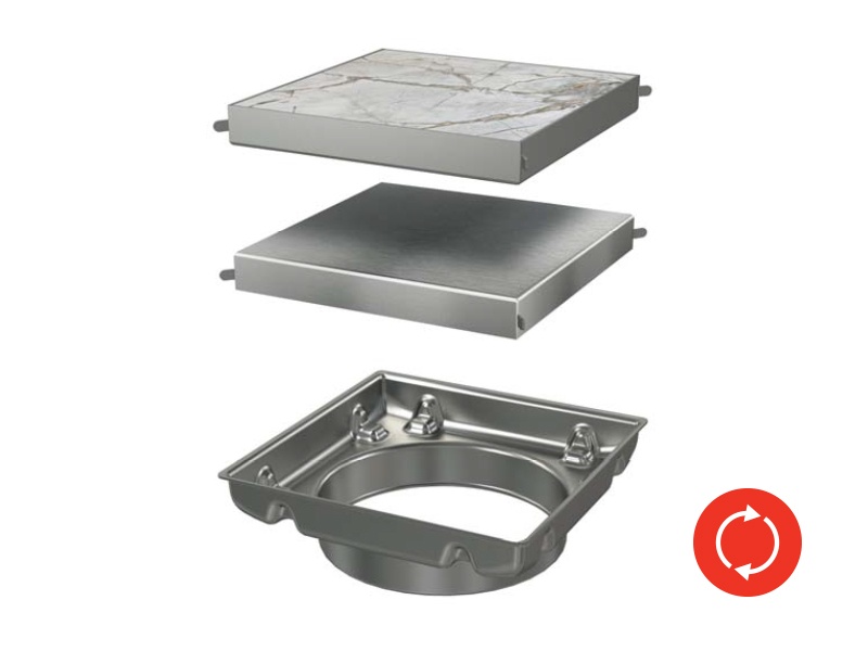 Трап у підлозі з двосторонньою решіткою