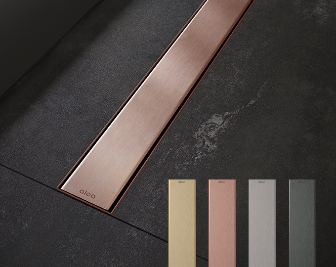 Душові жолоби в металевих відтінках (PVD)